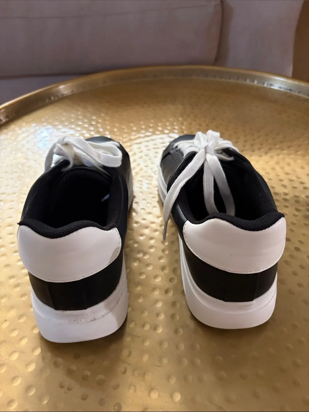 Zara Black Sneakers with White Laces